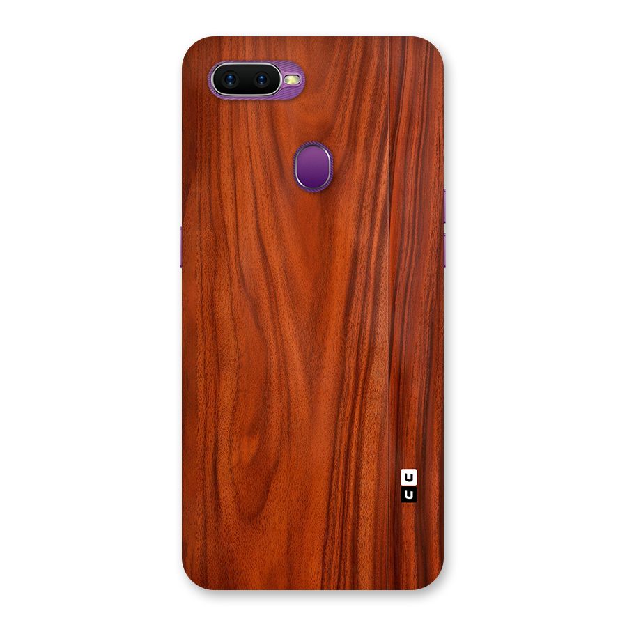Wooden Texture Printed Back Case for Oppo F9