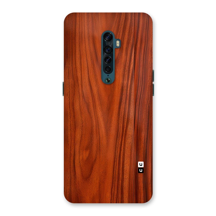 Wooden Texture Printed Back Case for Oppo Reno2