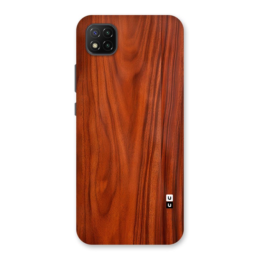 Wooden Texture Printed Back Case for Poco C3