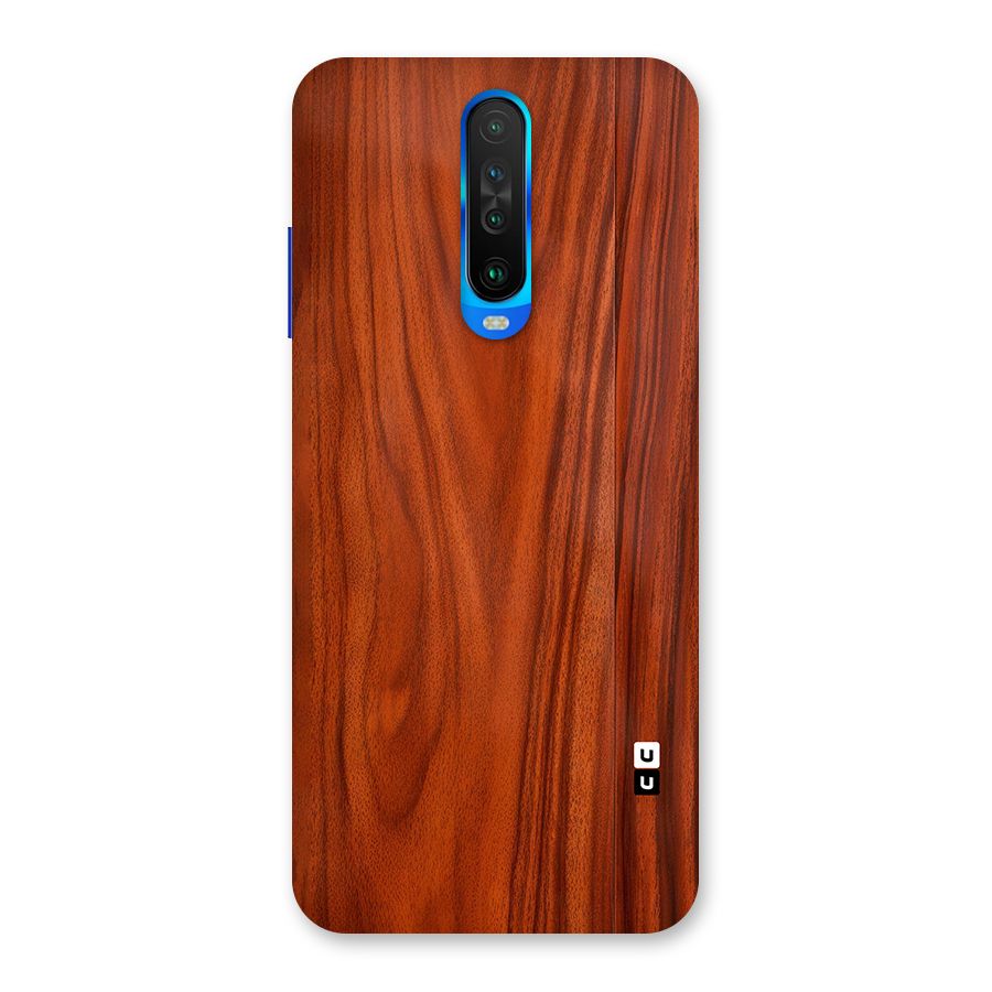 Wooden Texture Printed Back Case for Poco X2