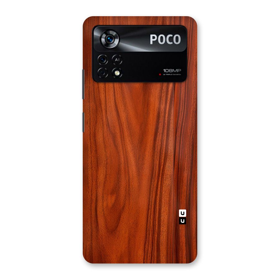 Wooden Texture Printed Back Case for Poco X4 Pro 5G