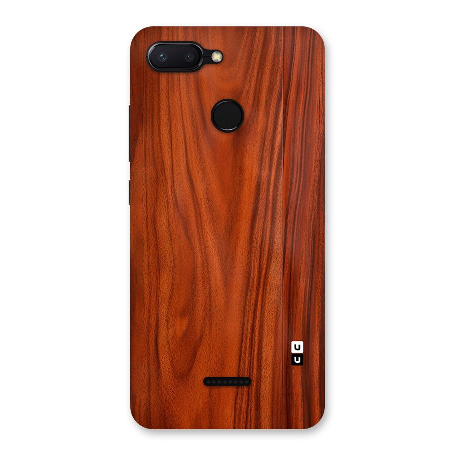 Wooden Texture Printed Back Case for Redmi 6