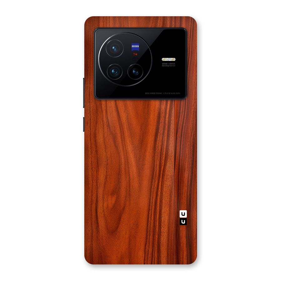 Wooden Texture Printed Back Case for Vivo X80
