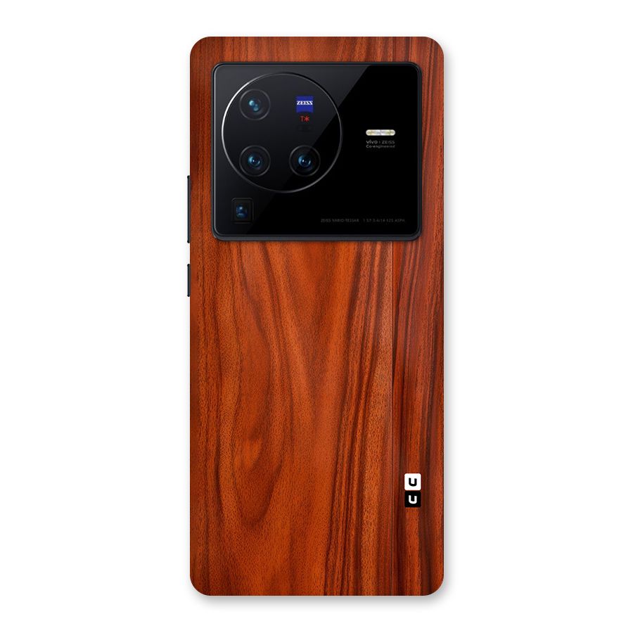 Wooden Texture Printed Back Case for Vivo X80 Pro