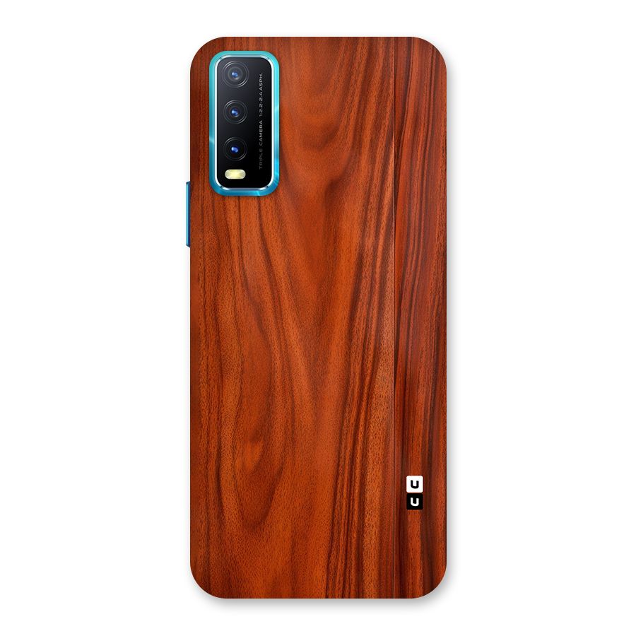 Wooden Texture Printed Back Case for Vivo Y20
