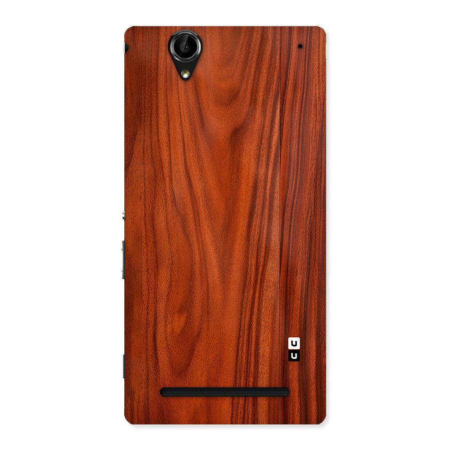 Wooden Texture Printed Back Case for Xperia T2