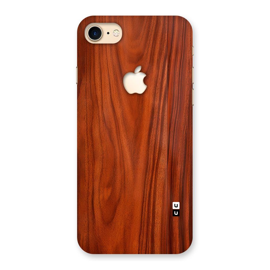Wooden Texture Printed Back Case for iPhone 7 Apple Cut