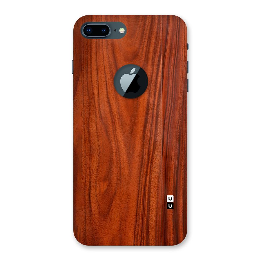 Wooden Texture Printed Back Case for iPhone 7 Plus Logo Cut
