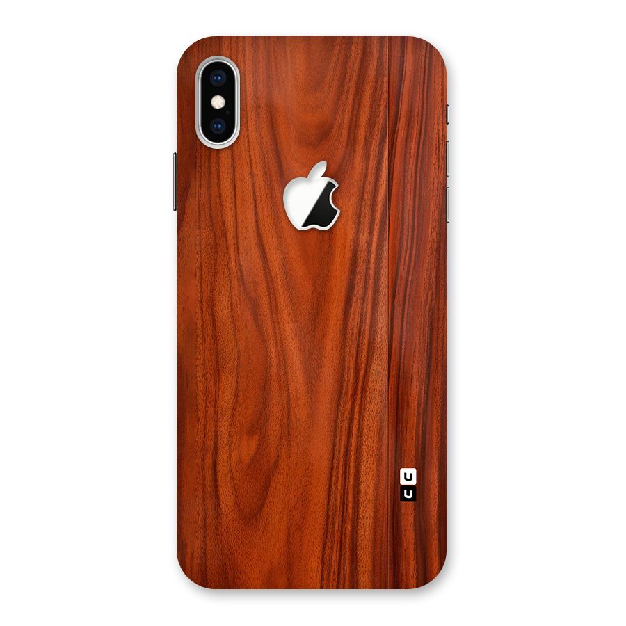 Wooden Texture Printed Back Case for iPhone XS Max Apple Cut