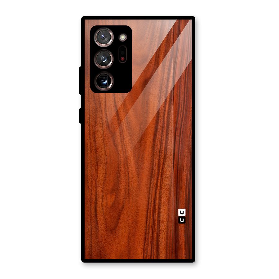 Wooden Texture Printed Glass Back Case for Galaxy Note 20 Ultra