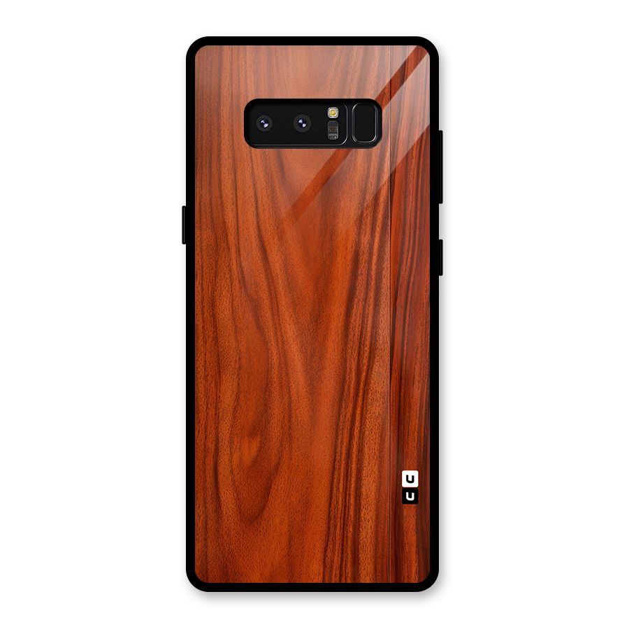 Wooden Texture Printed Glass Back Case for Galaxy Note 8