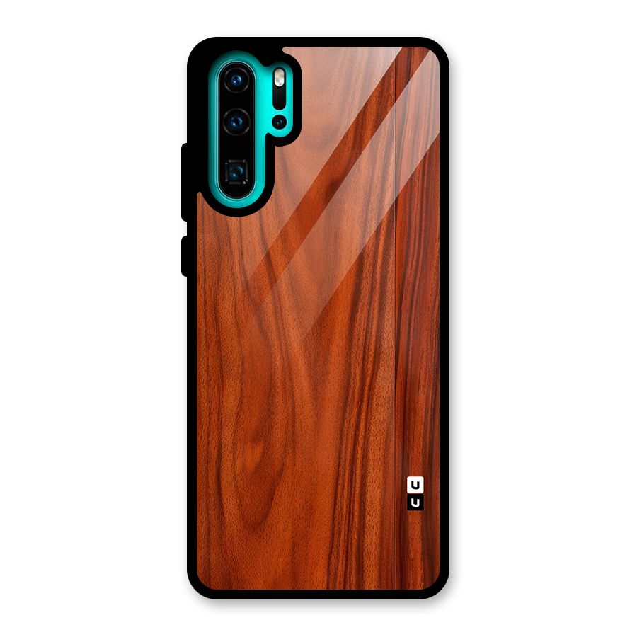 Wooden Texture Printed Glass Back Case for Huawei P30 Pro