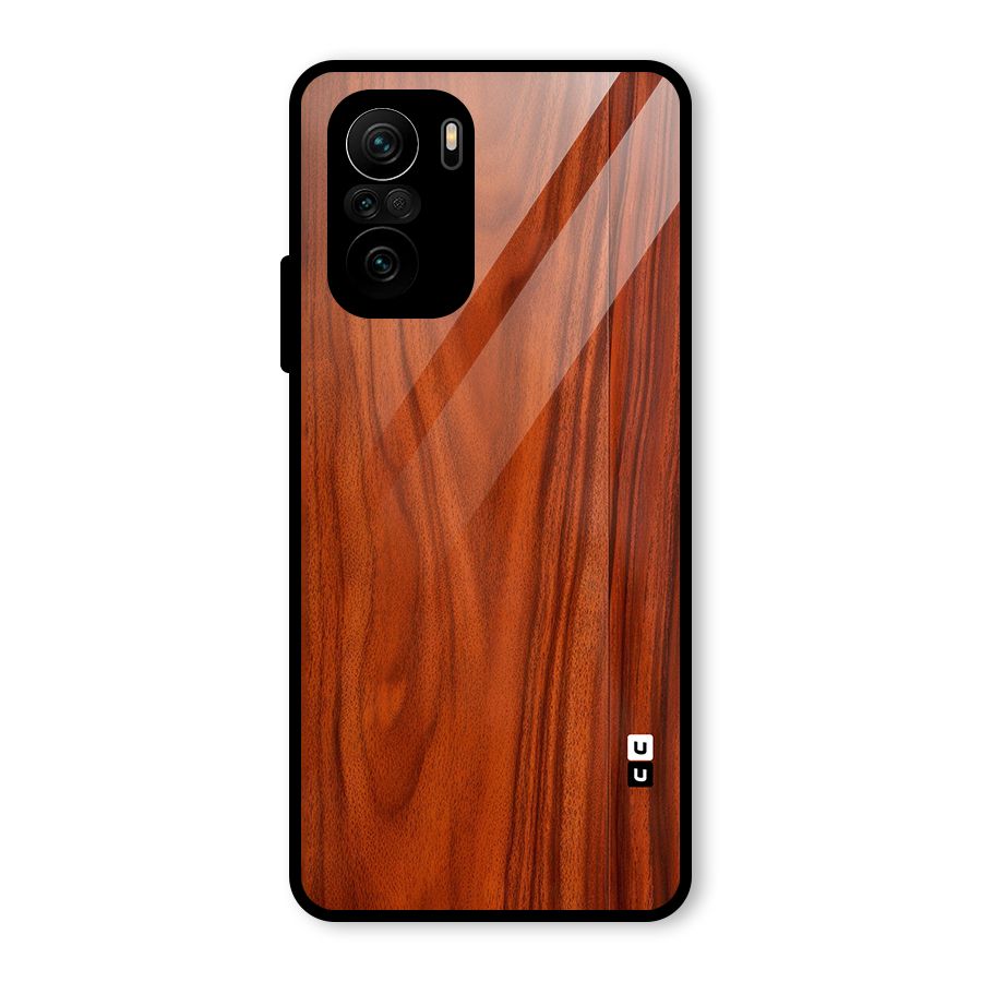 Wooden Texture Printed Glass Back Case for Mi 11X Pro