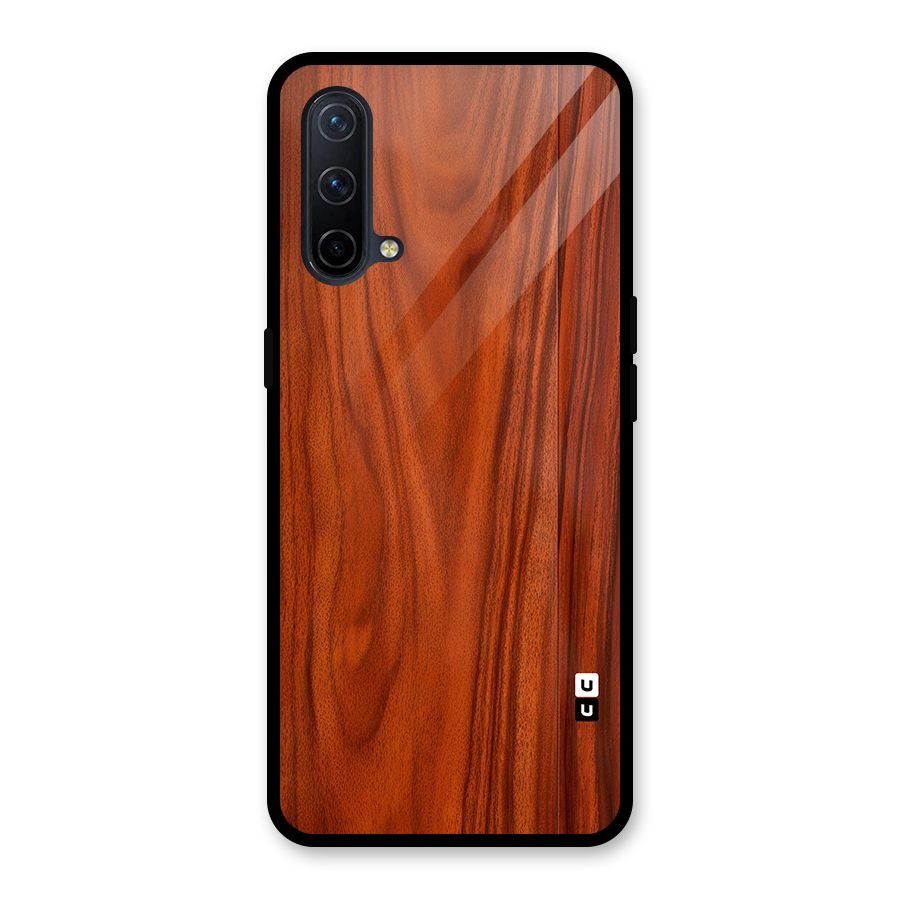 Wooden Texture Printed Glass Back Case for OnePlus Nord CE 5G