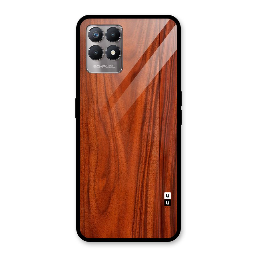 Wooden Texture Printed Glass Back Case for Realme Narzo 50