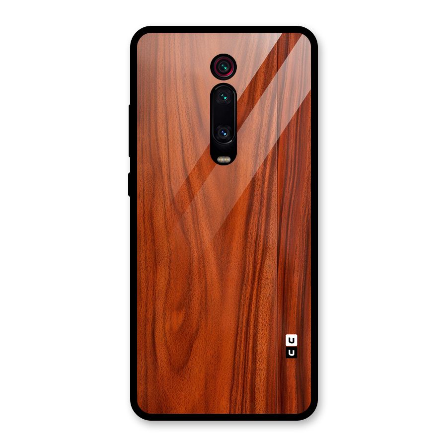 Wooden Texture Printed Glass Back Case for Redmi K20