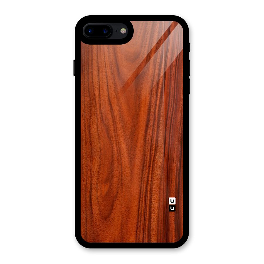 Wooden Texture Printed Glass Back Case for iPhone 7 Plus