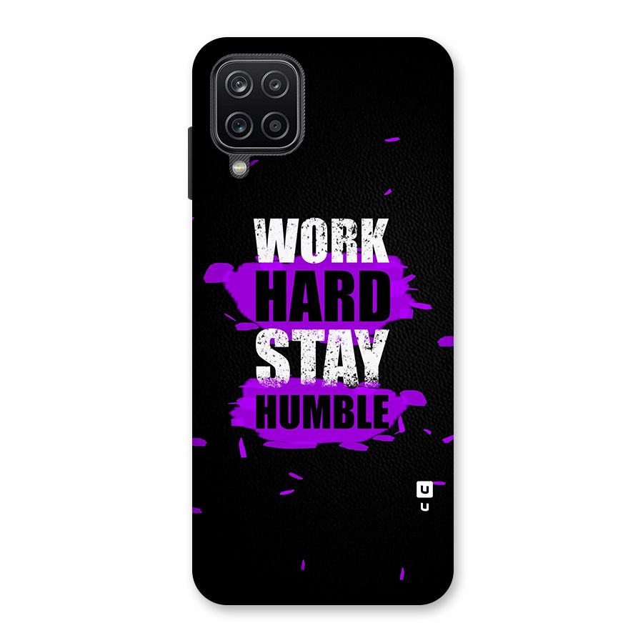 Work Hard Stay Humble Back Case for Galaxy A12