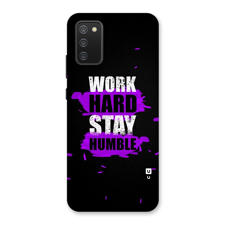 Work Hard Stay Humble Back Case for Galaxy M02s