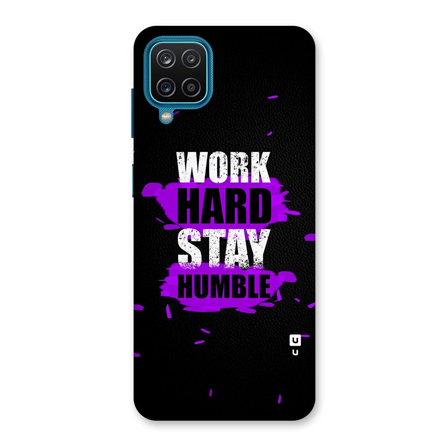 Work Hard Stay Humble Back Case for Galaxy M12