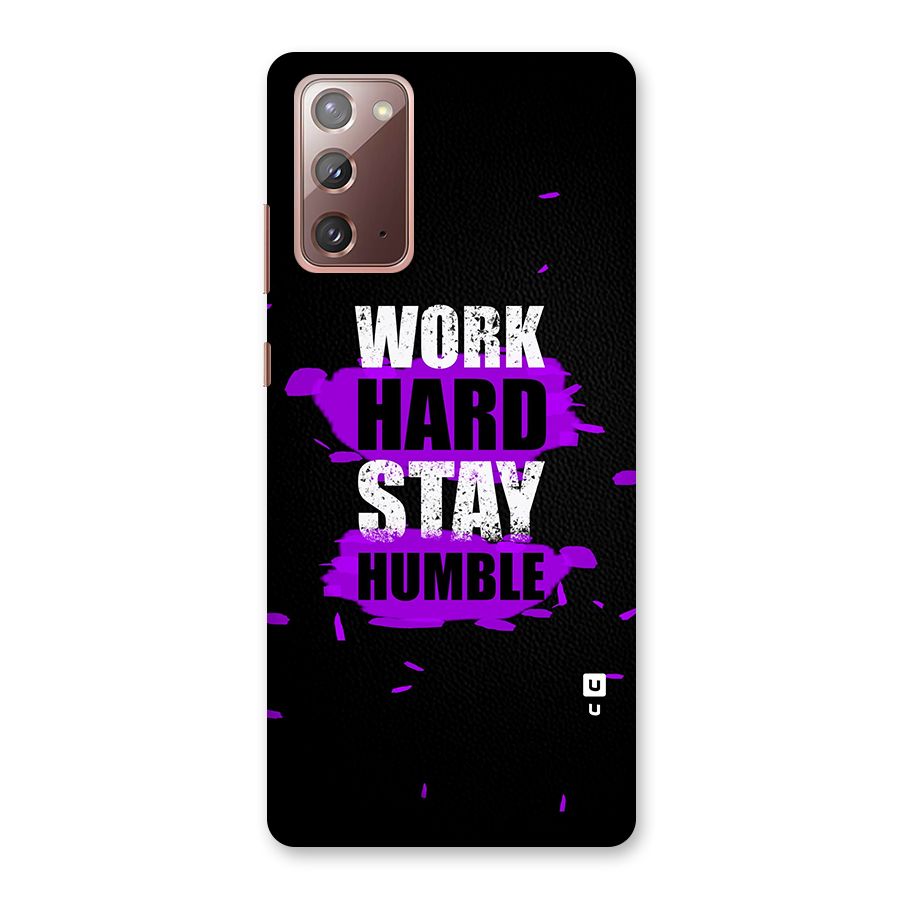 Work Hard Stay Humble Back Case for Galaxy Note 20