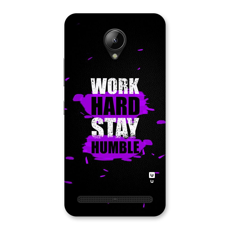 Work Hard Stay Humble Back Case for Lenovo C2