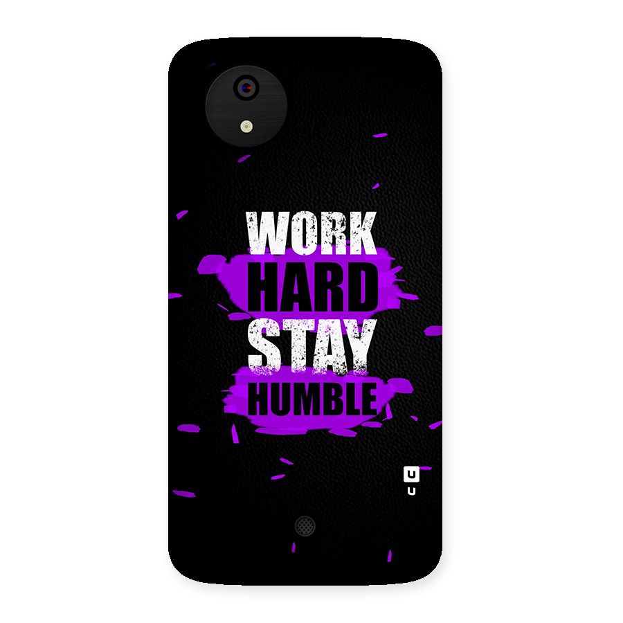 Work Hard Stay Humble Back Case for Micromax Canvas A1