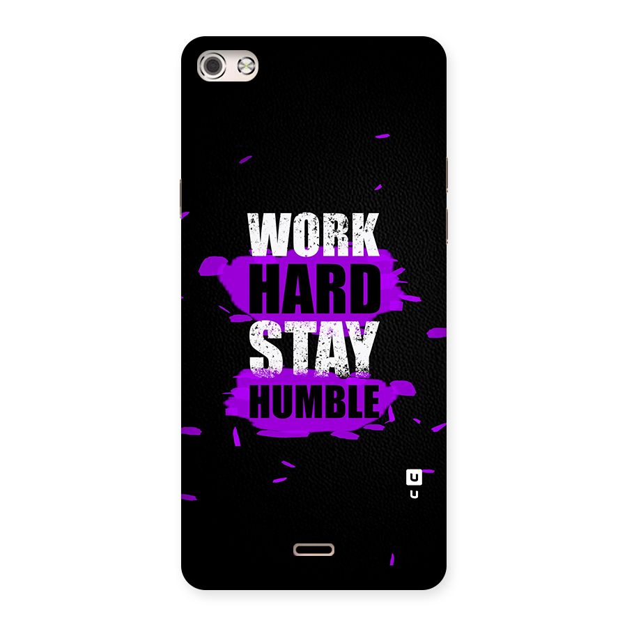Work Hard Stay Humble Back Case for Micromax Canvas Silver 5