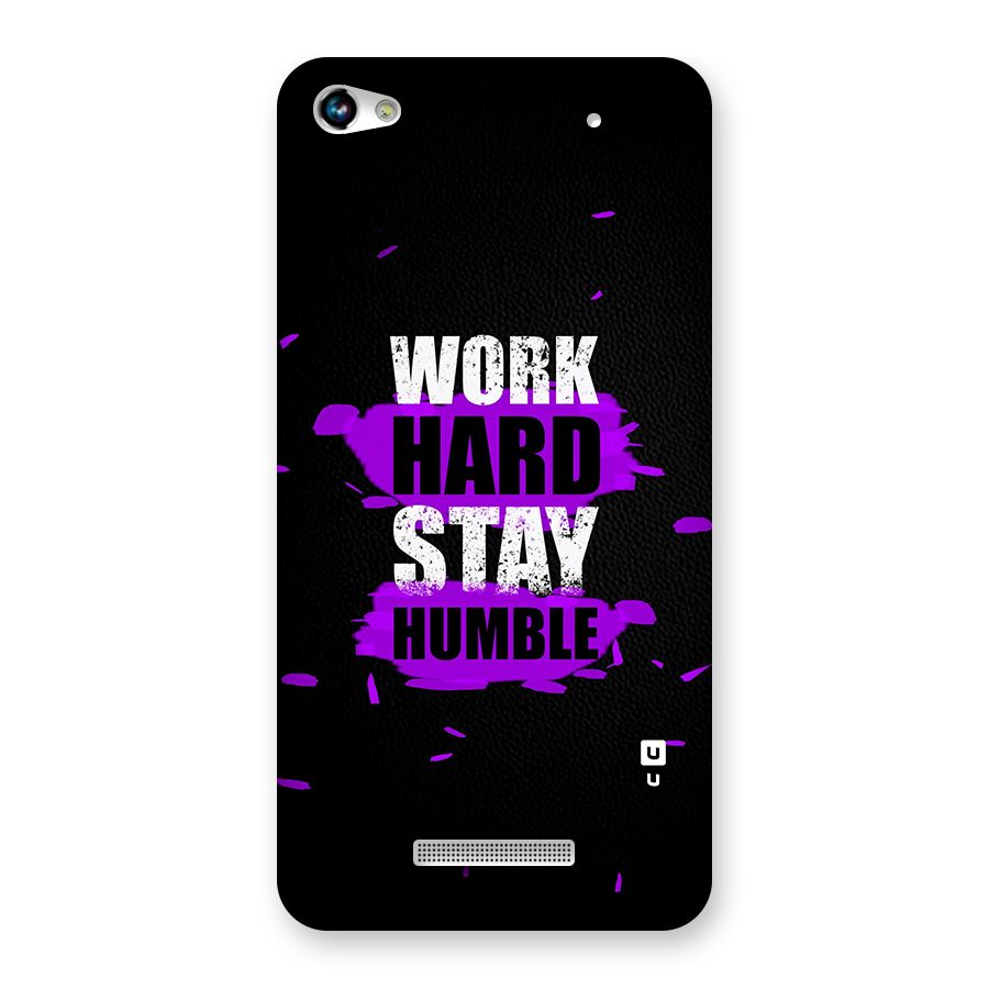 Work Hard Stay Humble Back Case for Micromax Hue 2