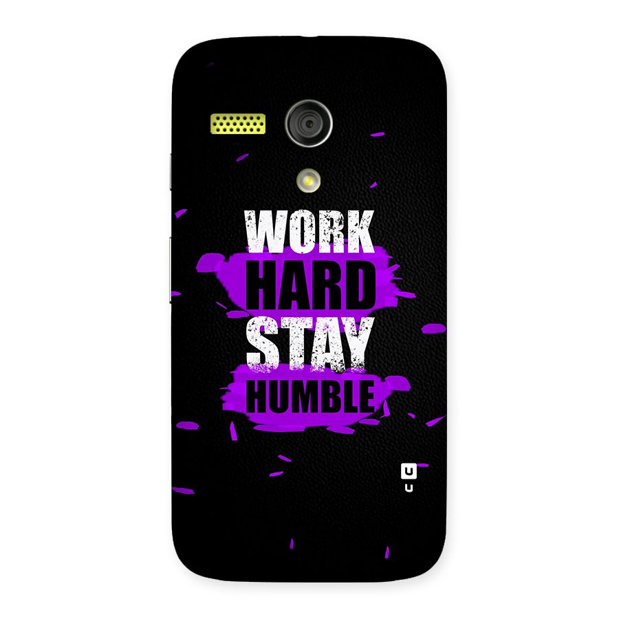 Work Hard Stay Humble Back Case for Moto G