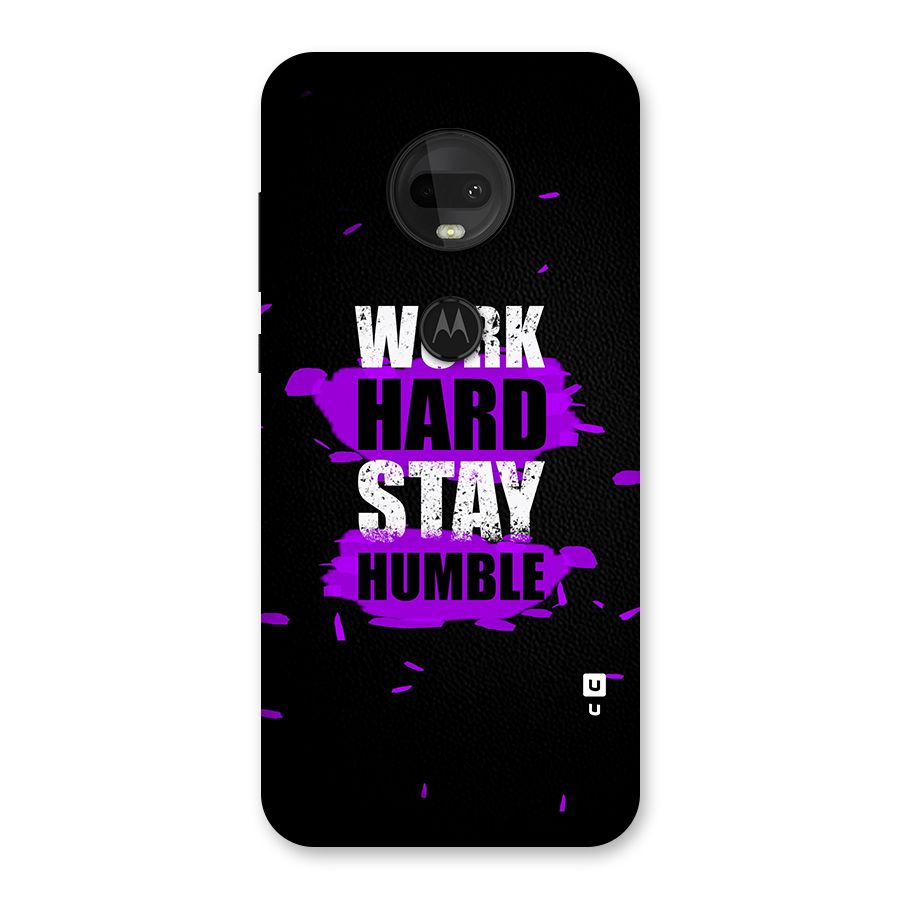 Work Hard Stay Humble Back Case for Moto G7