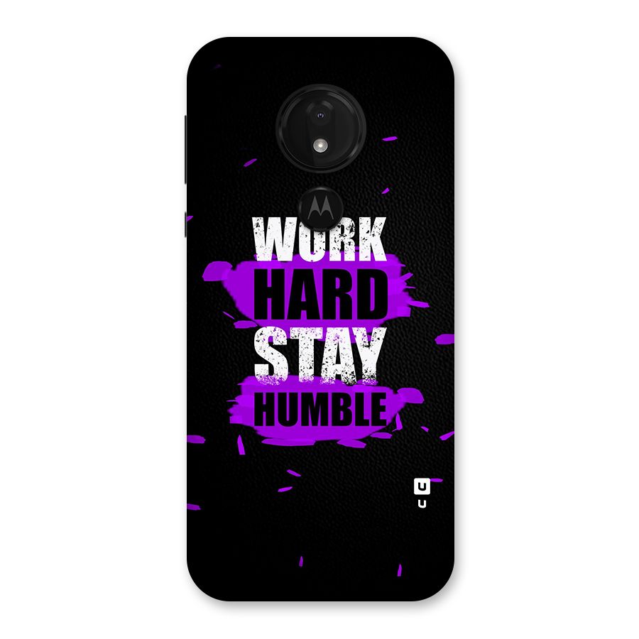 Work Hard Stay Humble Back Case for Moto G7 Power