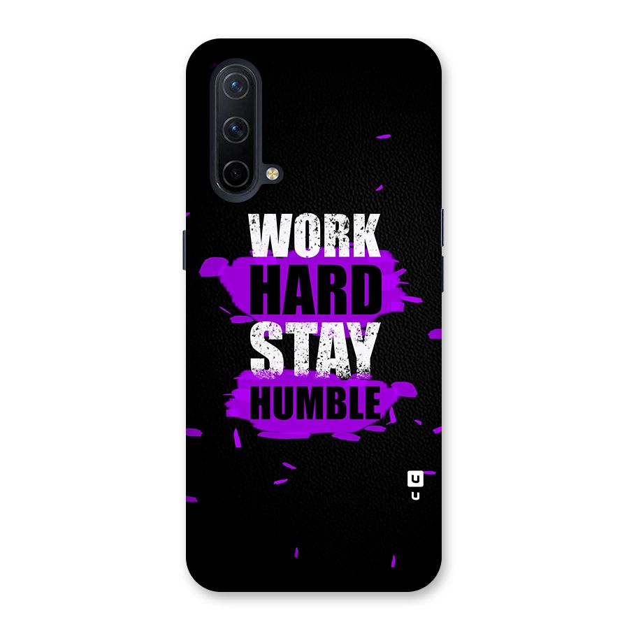 Work Hard Stay Humble Glass Back Case for OnePlus Nord CE 5G