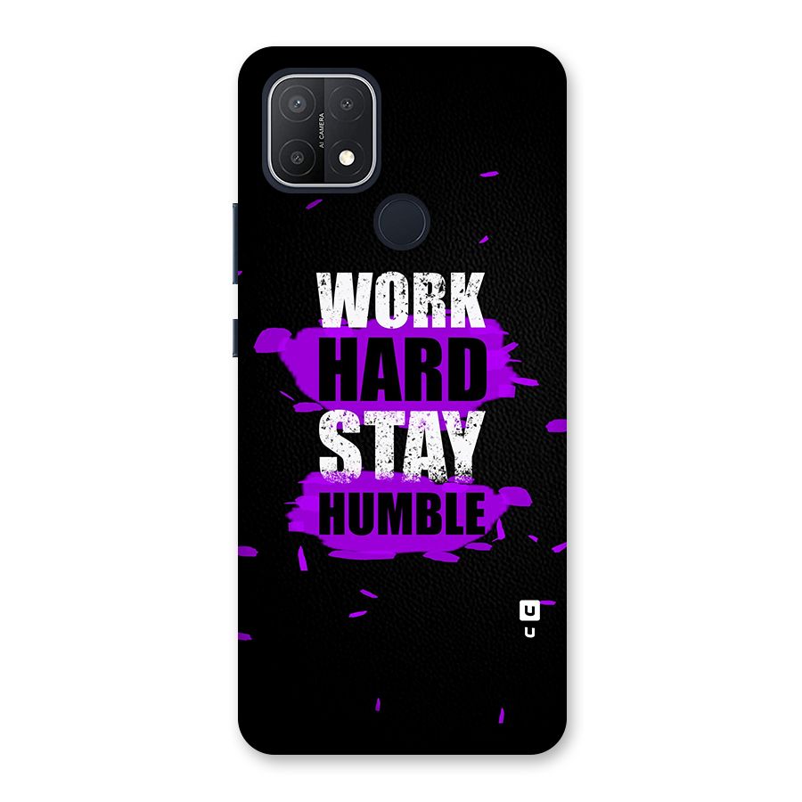 Work Hard Stay Humble Back Case for Oppo A15
