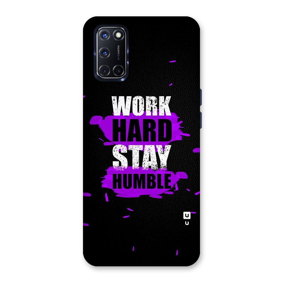 Work Hard Stay Humble Back Case for Oppo A52
