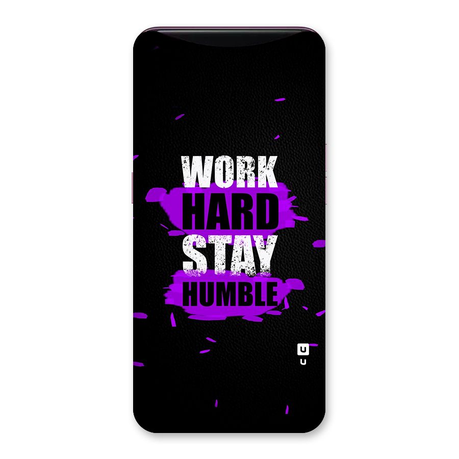 Work Hard Stay Humble Back Case for Oppo Find X