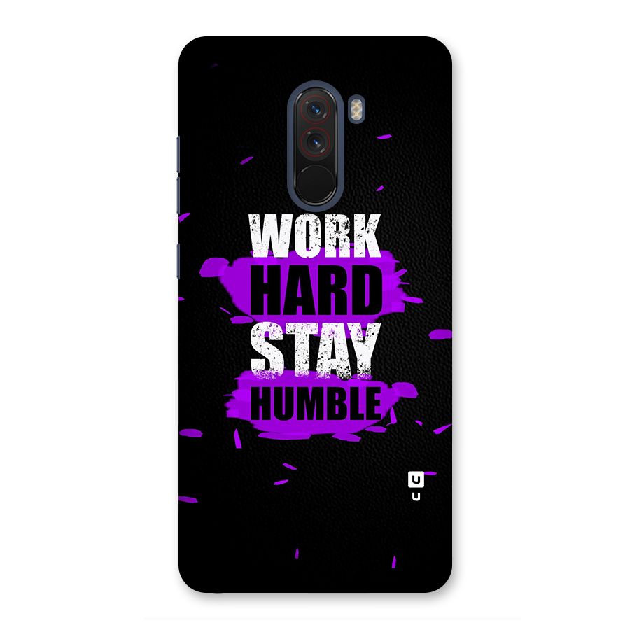 Work Hard Stay Humble Glass Back Case for Poco F1