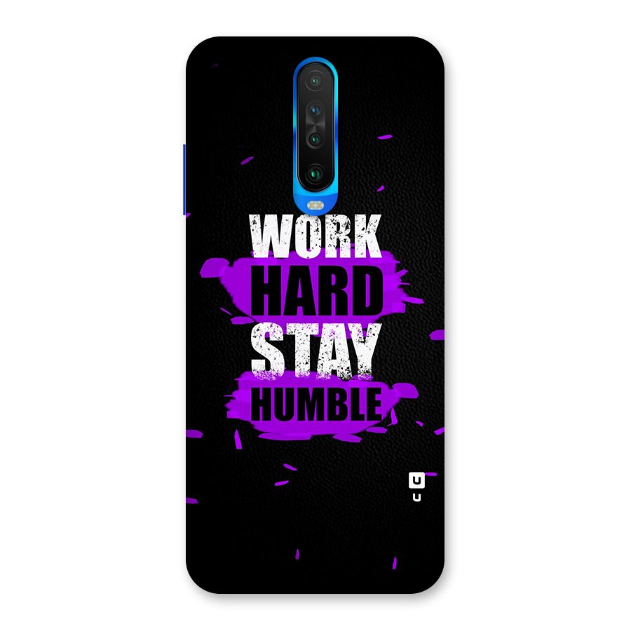 Work Hard Stay Humble Back Case for Poco X2