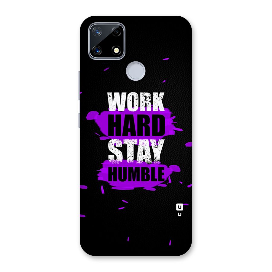 Work Hard Stay Humble Glass Back Case for Realme Narzo 20