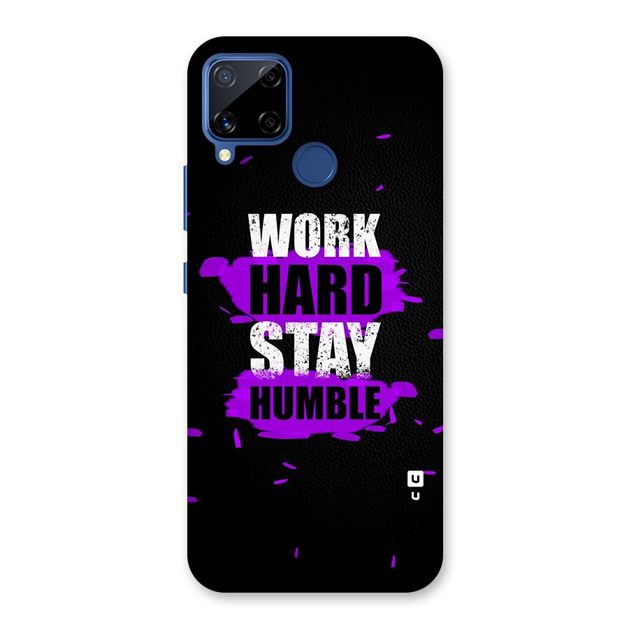 Work Hard Stay Humble Glass Back Case for Realme Narzo 30A