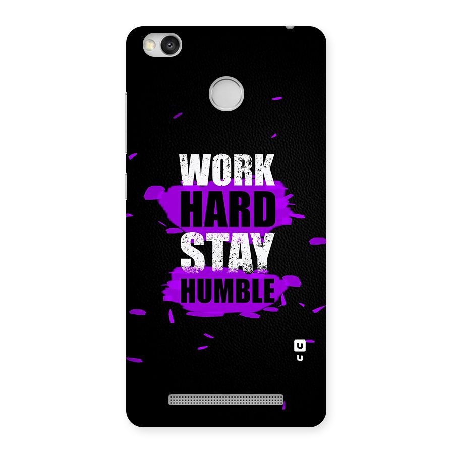 Work Hard Stay Humble Back Case for Redmi 3S Prime