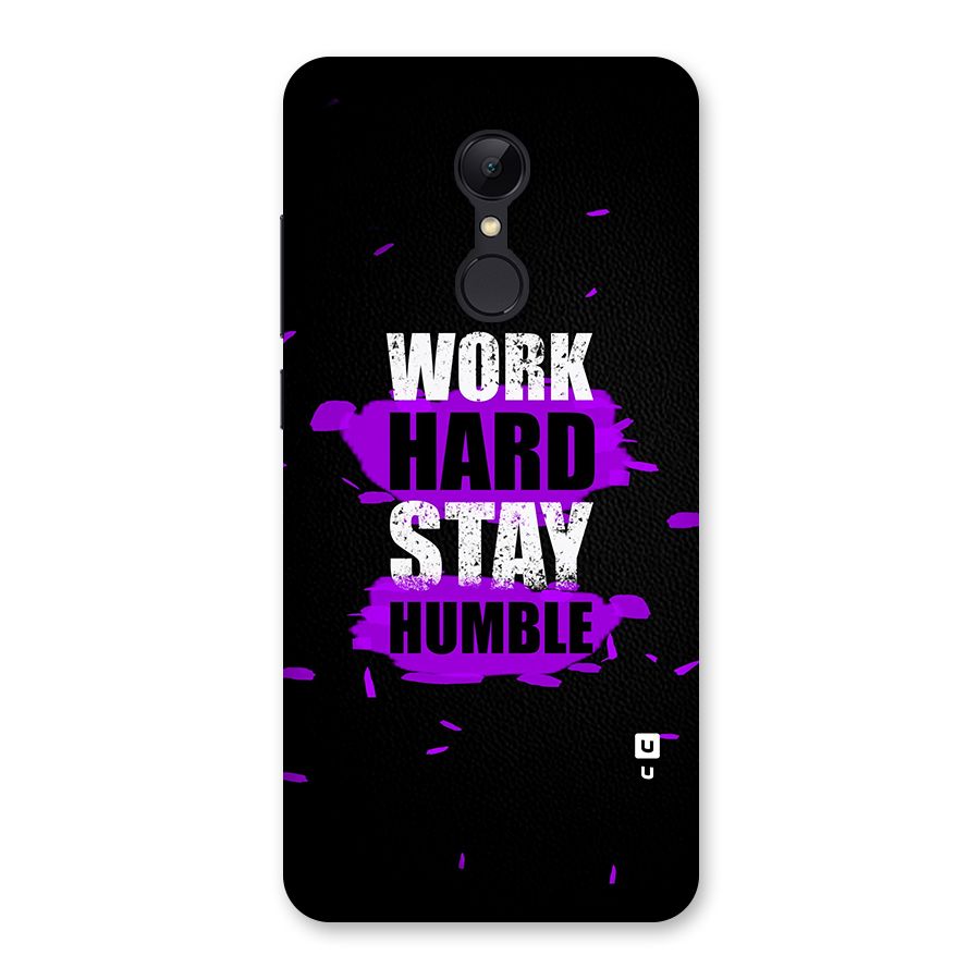 Work Hard Stay Humble Back Case for Redmi 5