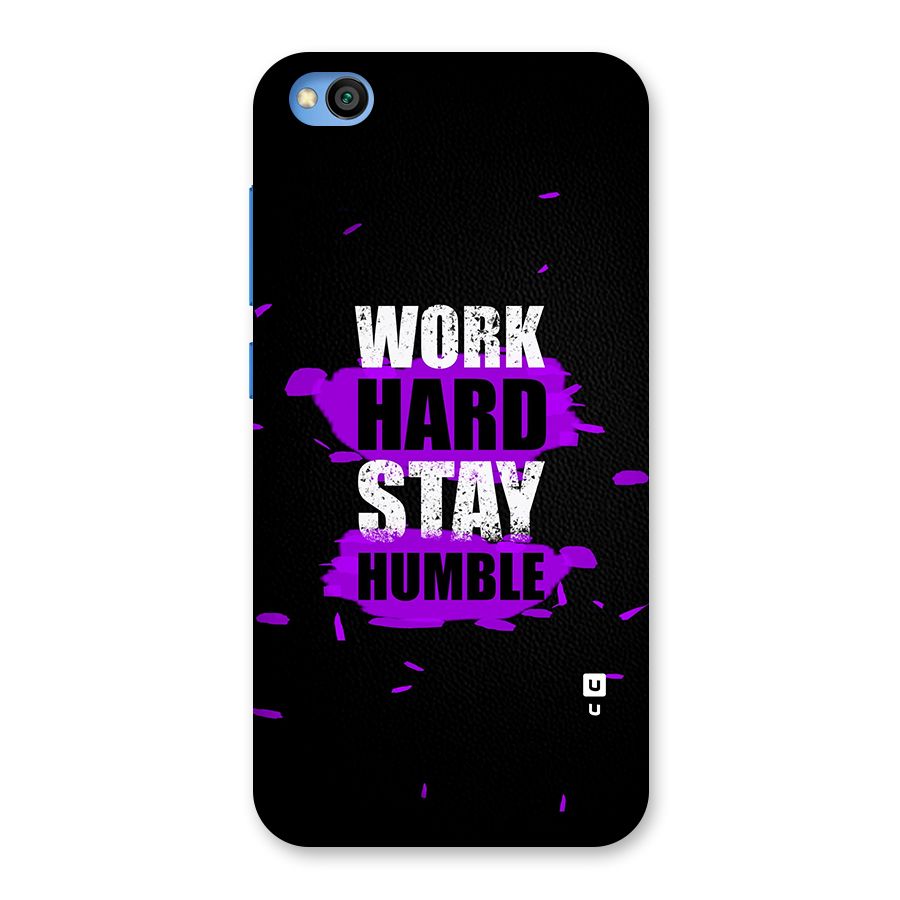 Work Hard Stay Humble Back Case for Redmi Go