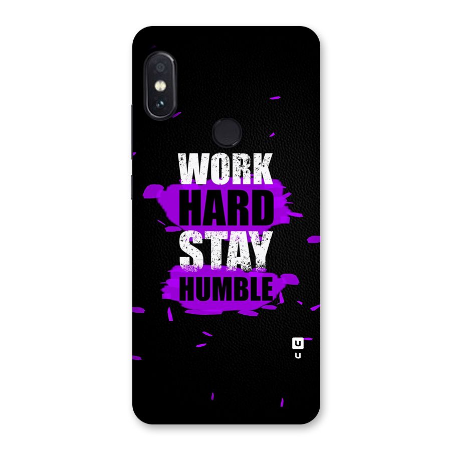 Work Hard Stay Humble Glass Back Case for Redmi Note 5 Pro