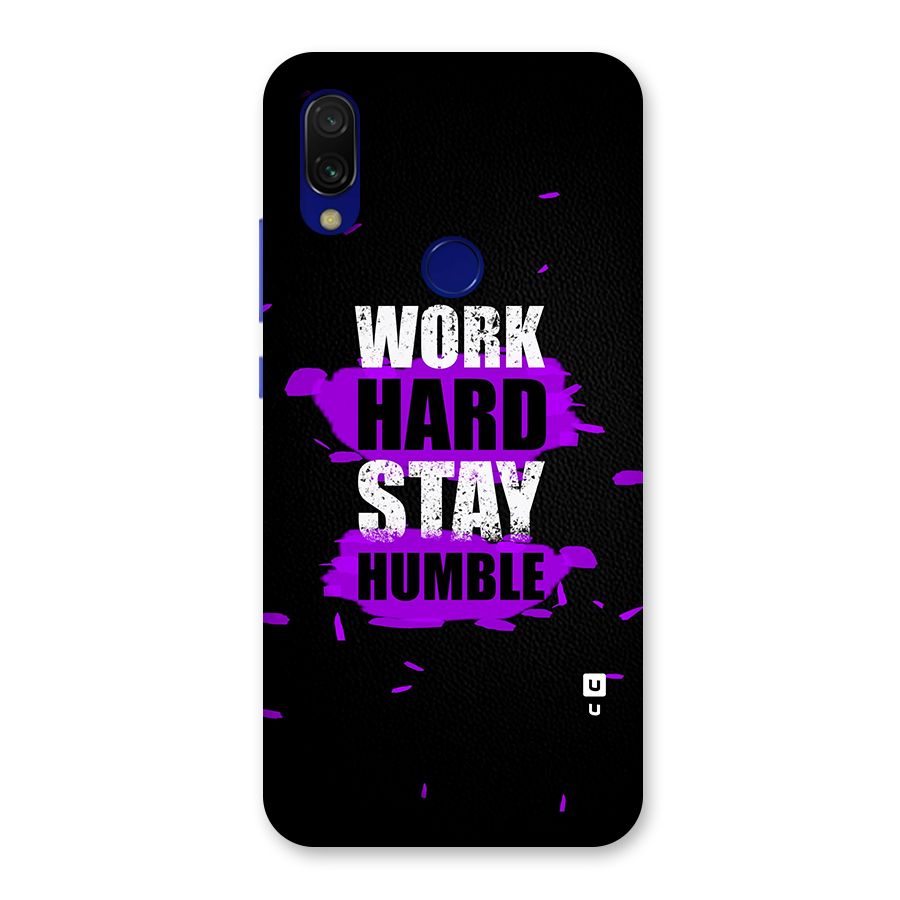 Work Hard Stay Humble Back Case for Redmi Y3