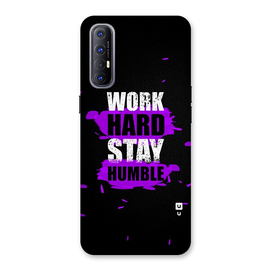 Work Hard Stay Humble Back Case for Reno3 Pro
