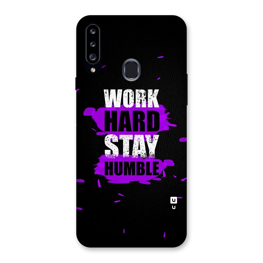 Work Hard Stay Humble Back Case for Samsung Galaxy A20s