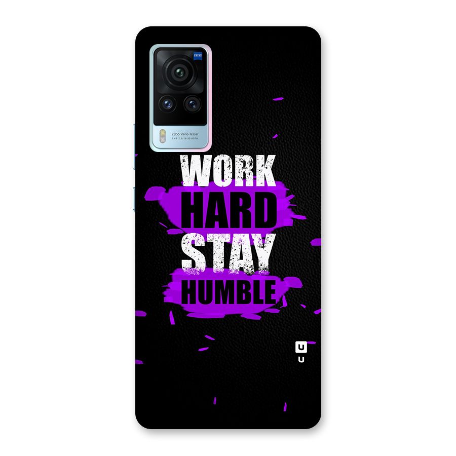 Work Hard Stay Humble Glass Back Case for Vivo X60 Pro