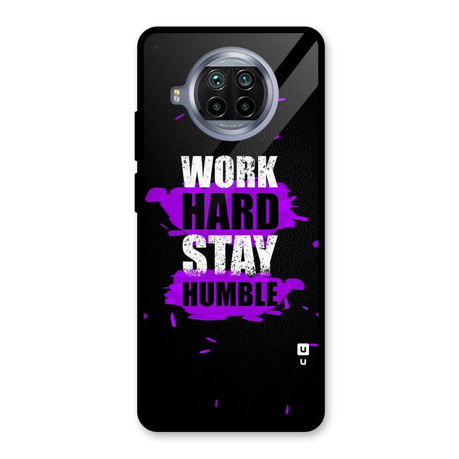 Work Hard Stay Humble Glass Back Case for Mi 10i