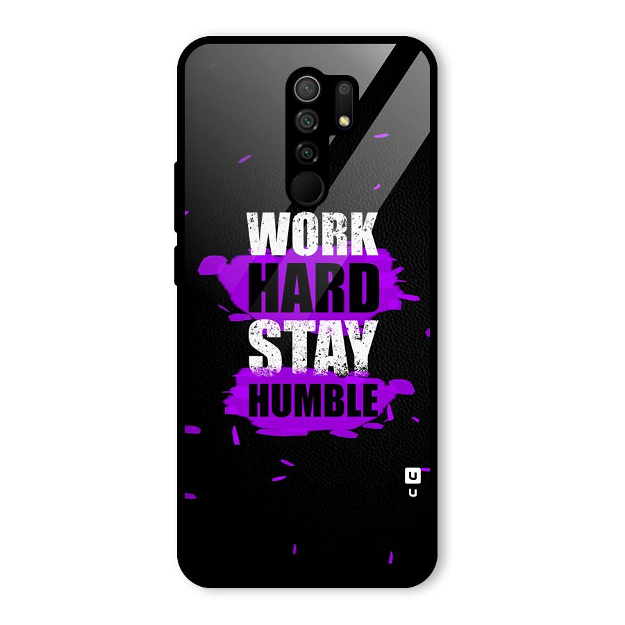 Work Hard Stay Humble Glass Back Case for Poco M2